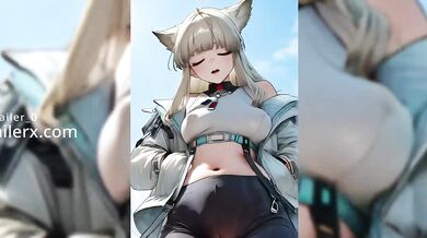 Perlica Destroyed Gushing Choked After Long Day Arknights Hentai