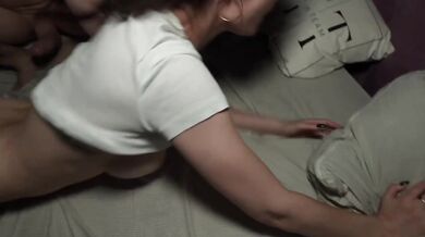 Big Tits and Big Dick Drive Me Crazy With Cum in Mouth and Face