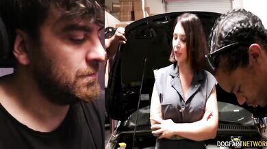 Ivy Lebelle Destroyed By 13 Bbc Black Dicks In A Gangbang Orgy At The Auto Shop