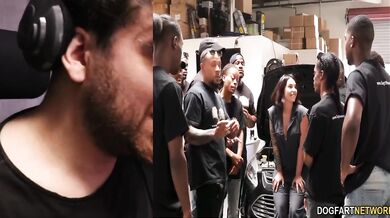 Ivy Lebelle Destroyed By 13 Bbc Black Dicks In A Gangbang Orgy At The Auto Shop