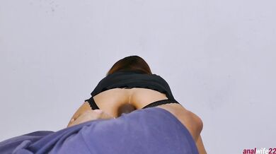 Rough BBC Deep Ass Fuck Destroyed My Cute Slut Wife Gushing Choked Orgasm Riding