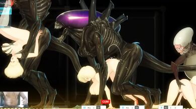 Giant Alien Destroyed 18 Year Blonde Girl Choked Gushing Hardcore BDSM Creampie