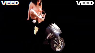 Ebony Minah Khali AI Generated CGI Motorcycle POV Solo Female Biker Gushing Choked