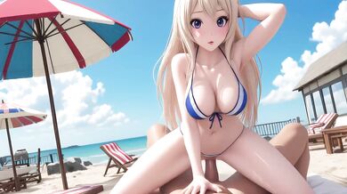 Sloppy Beach Bikini Titfuck With Massive Boobs And Big Tits PoV Hardcore Head And Cumshot