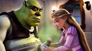 Rapunzel First Time Blowjob With Shrek In Cartoon XXX