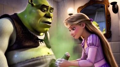 Shrek Destroys Rapunzel With First Time Blowjob Disney Crossover XXX Cartoon HD