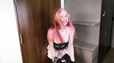 Alt Girl Came Over to Friends Place and Destroyed Him with Doggy Style Creampie Gushing