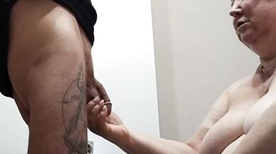 I fuck my mother-in-law in her mouth and cum