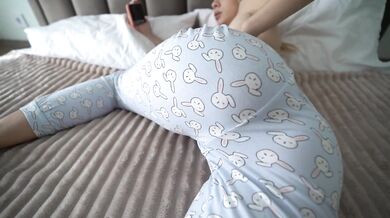 Stepmom seduces stepson by watching porn in morning with door open