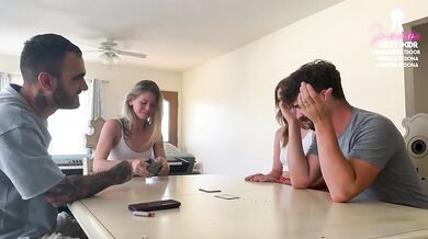 Playing cards with our close friends ends up in WIFE SWAPPING - Sammm Next Door & Stella Sedona