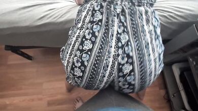 ass grinding makes him cum in boxers