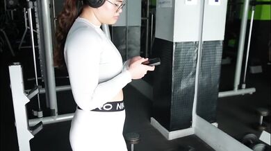 Fucking my best friend in white Nike Pro leggings