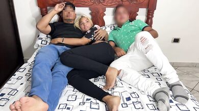 Watching Movie with My Boyfriend and his Best Friend who Lays Next to Me and Starts Touching My Ass
