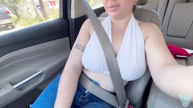 They're going to see us! Uber is embarrassed when I show him my pink ass!