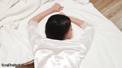 Asian stepmom is tired and asks you to help her relax