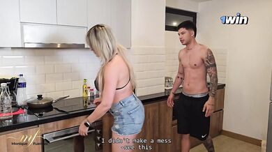 Stepmother has sex with her stepson while the father is n´t at home- Monique Fuentes & Danner Mendez