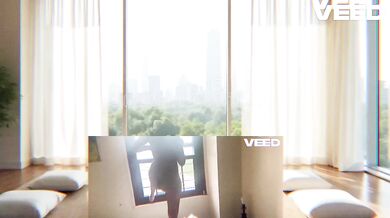 Naked Yoga At The Window Destroyed Gushing Choked Ebony Amateur Ai Generated Luxury Condo Apartment