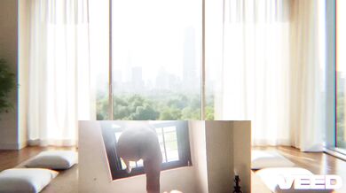 Naked Yoga At The Window Destroyed Gushing Choked Ebony Amateur Ai Generated Luxury Condo Apartment