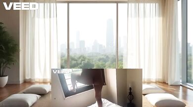 Ebony Yoga Girl Stretched On Condo Floor View Destroyed Gushing Choked POV