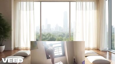 Ebony Yoga Girl Stretched On Condo Floor View Destroyed Gushing Choked POV