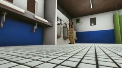 Asian Girl Destroyed by Stranger Black Cock in Men's Room Toilet Sloppy Creampie