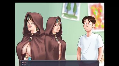 I Painted My Principal In Egyptian Queen Costume Naked - Summertime Saga