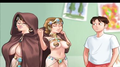 I Painted My Principal In Egyptian Queen Costume Naked - Summertime Saga