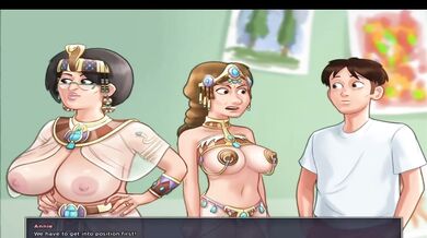 I Painted My Principal In Egyptian Queen Costume Naked - Summertime Saga