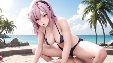 Sloppy Blowjob Beach Purple Hair Big Tits Creampie Destroyed