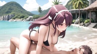 Sloppy Blowjob Beach Purple Hair Big Tits Creampie Destroyed