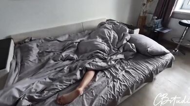 18 year old hot blonde stepdaughter destroys her stepdaddy with cowgirl creampie while his wife watches
