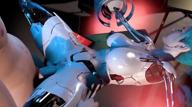 Destroyed Half Assembled Android Robot Girl Pussy Gushing Missionary Hard Fuck Cumshot