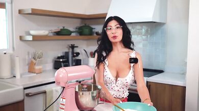 Domestic Housewife Bakes Cookies for the Troops