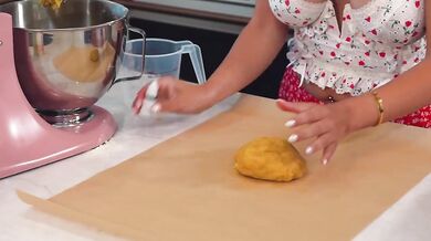 Domestic Housewife Bakes Cookies for the Troops