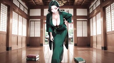 Deep Green Kimono Shrine Stroll High Slit Accidents Solo Female Big Ass HD Porn Cartoon Verified Amateurs