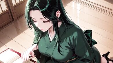 Deep Green Kimono Shrine Stroll High Slit Accidents Solo Female Big Ass HD Porn Cartoon Verified Amateurs