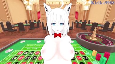 White Fox Fubuki Destroyed In Casino Rough Sex Hentai Cumshot