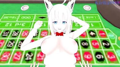White Fox Fubuki Destroyed In Casino Rough Sex Hentai Cumshot