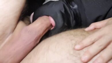 Masked amateur babe destroyed by deep cock sucking and gushing cumshot swallow