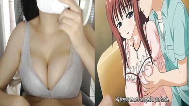 Beautiful Asian girl with big tits and huge ass riding dick cowgirl hard fast fuck cum multiple times hentai anime porn reaction