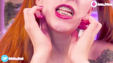 Cute Ginger Teen With Braces Gets Naughty And Teases Her Hot Tattooed Body