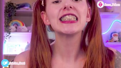 Cute Ginger Teen With Braces Gets Naughty And Teases Her Hot Tattooed Body