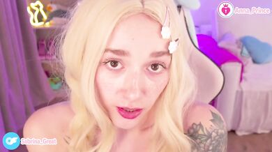 Close Up Blonde Tease Gushing Horny Vaping
