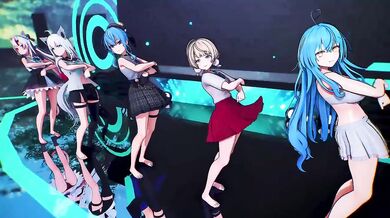 Nakiri Ayame Hoshimachi Suisei Yukihana Lamy Shirakami Fubuki Uimama Destroyed Gushing Choked KARA STEP HD Porn Hentai