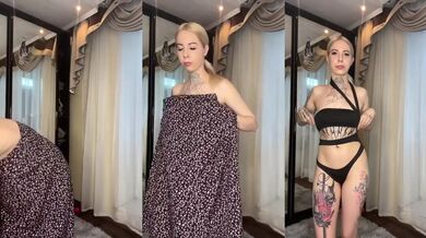 Hot Tattooed Stepsister Jerking Off Her Perfect Shaved Pussy Natural Tits Amateur Masturbation