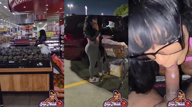 Ebony Cheating Slut Gets Head In Car From Stranger