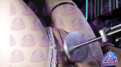 Blue Hair Amateur POV Destroyed By Sex Machine In Crotchless Fantasy Gushing