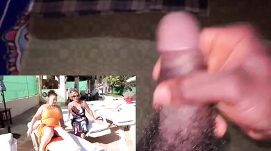 Destroyed Gushing Choked British Mature BBW Lesbian Poolside Group Play Reaction