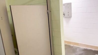 Cute Brunette Destroyed Gushing Choked in Locker Room Showers