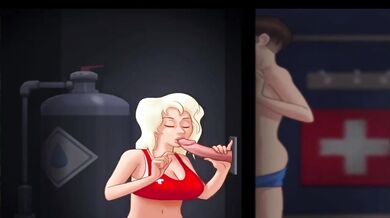 Blonde Big Tits MILF Sucks Big Cock Amateur Blowjob Facial Choked
